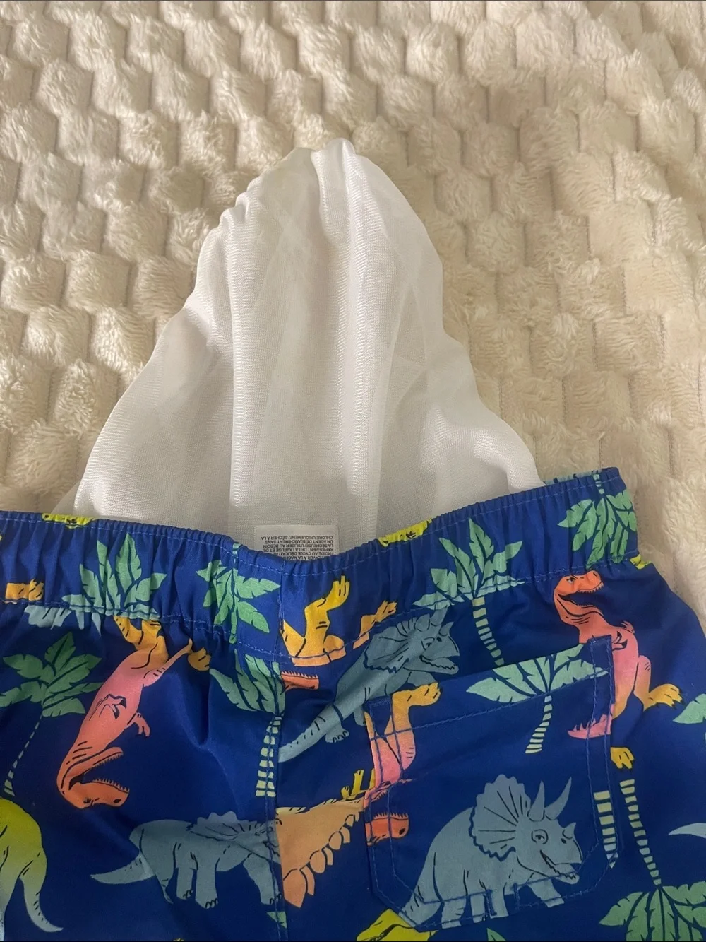 Old Navy Blue Dinosaur Print Swim Shorts
